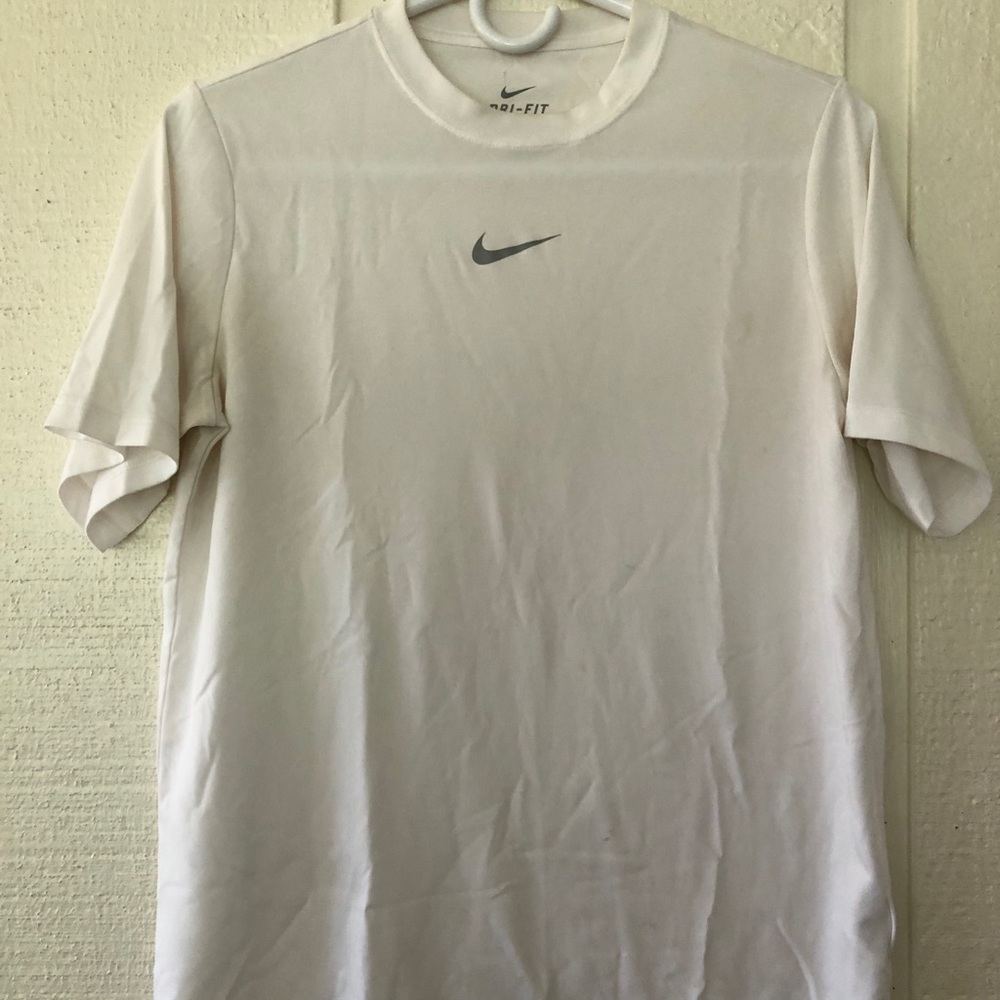 NIKE: Youth L Dry-Fit White t-shirt